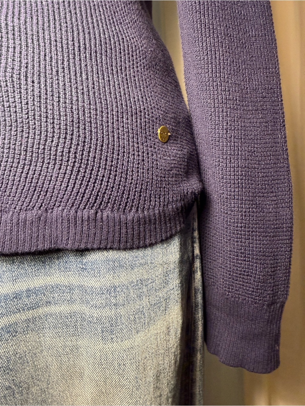 Ralph Lauren Navy Cowl Neck Sweater with Drawstring - Picture 4 of 10